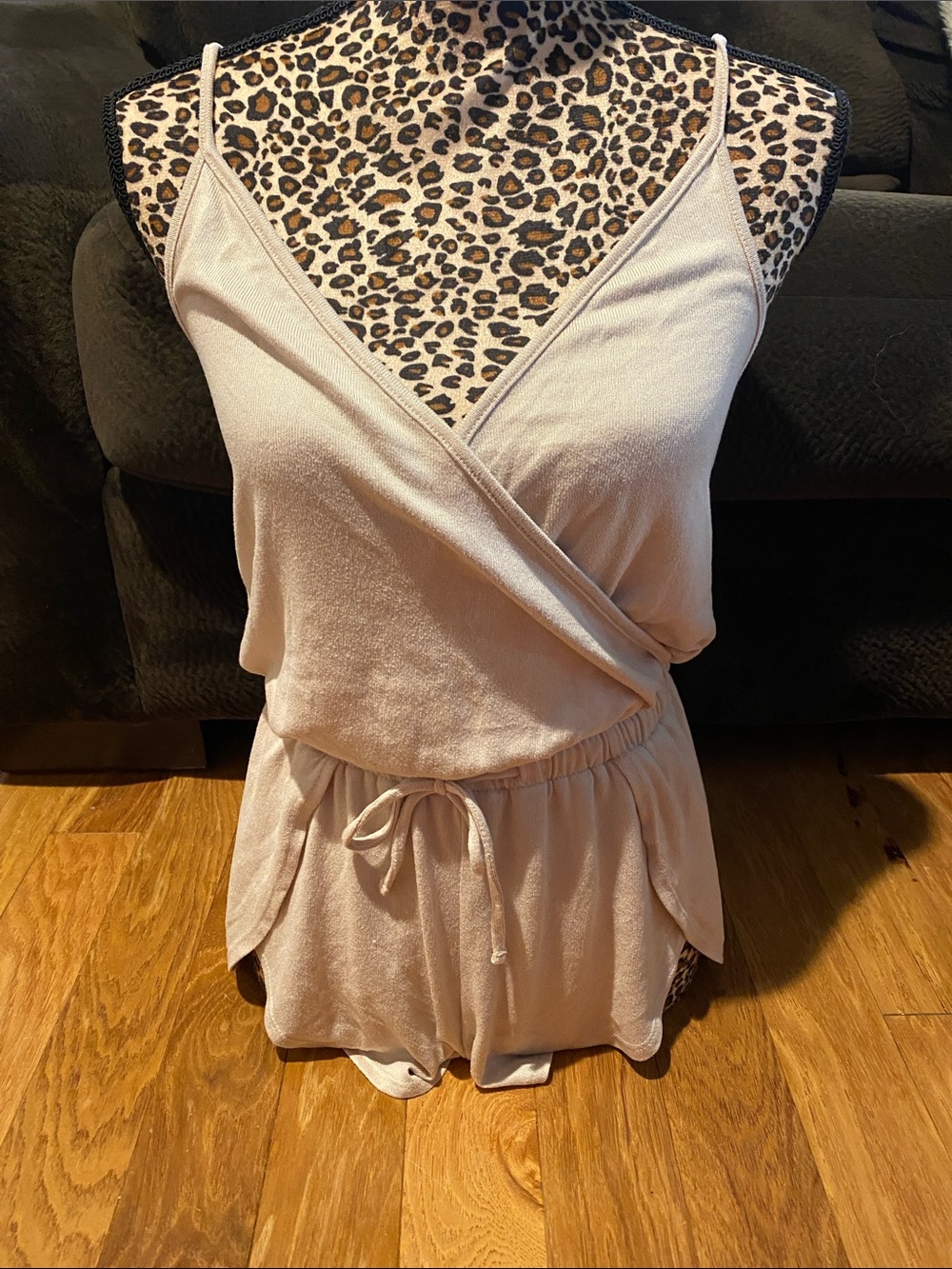 Forever 21 Cream Wrap Front Romper
